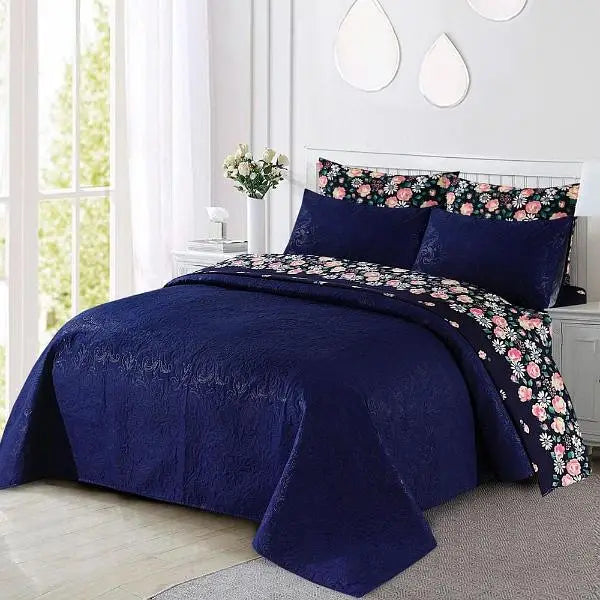 6 Pcs Cotton Printed Comforter Set