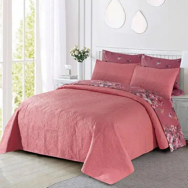 6 Pcs Cotton Printed Comforter Set