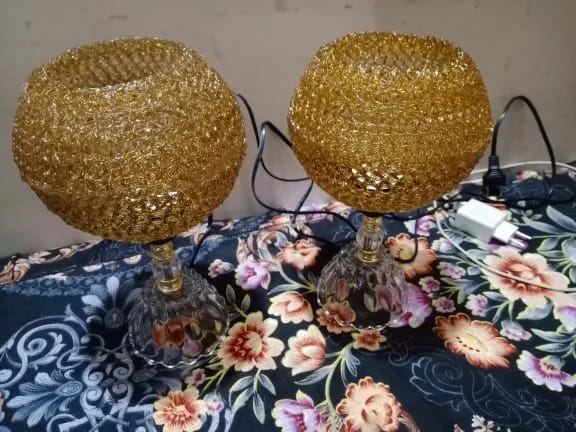 Golden fancy Table Lamp (Pack of Two) Lights in Lamp