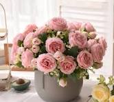 Rose Pink Silk Bouquet  Artificial Flower Home Decoration Artificial Flower